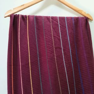 Big Wine Color Stole With Elegant Design 🧣