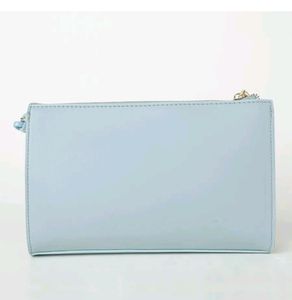 Iykyk Compact Cube Patterned Sky Blue Sling Bag