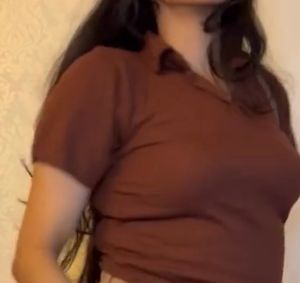 Brown Collar Crop Top