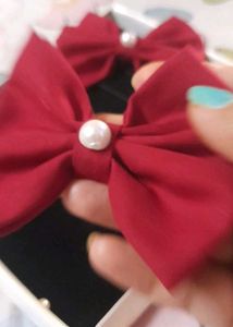 Mehroon Color Hair Bow