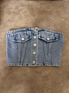 Denim Tube Top