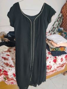 Siffon Black Kurti