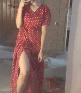 Polka Dot Maxi Dress