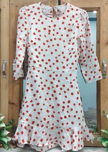 Polka Dot Open Back Dress