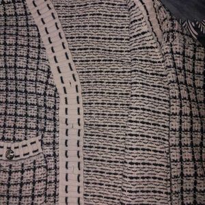 Korean Plaid Knit Cardigan