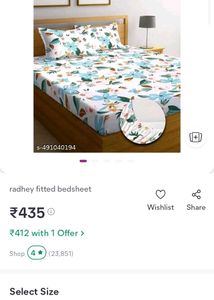 Elastic Fitted Double Bed Bedsheet with 2 Pillow C