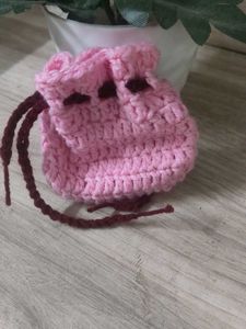 Crochet Drawstring Pouch