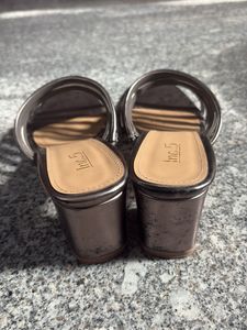 Metallic Block Heels