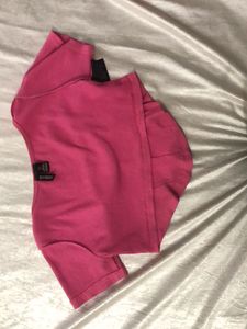 Hot Pink Ribbed Crop Top