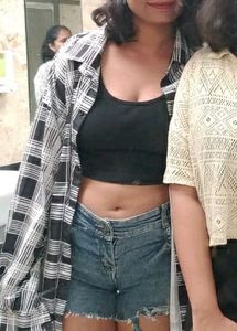Distressed Blue Denim Shorts