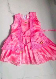 Pink Dress with Lace Details