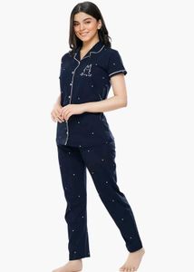 Cute Cat Print Pajama Set