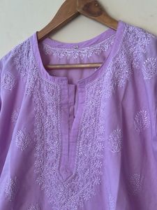 Lavender Embroidered Kurta