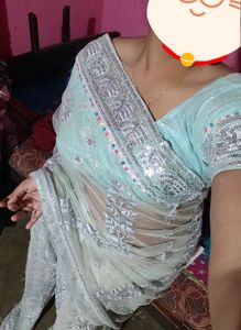 Elegant Net Saree Set