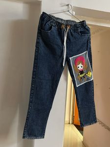 Embroidered Cartoon Jeans Cum Joggers