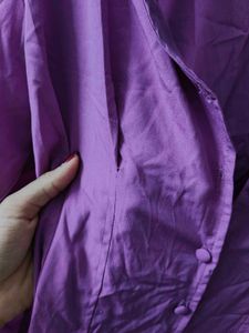 Purple Button-Down mini dress