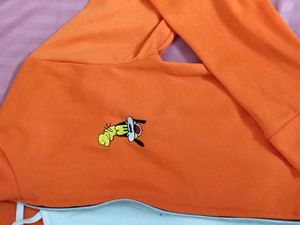 Orange Goofy Zip-Up Jacket