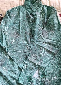 Green Paisley Button-Down Shirt
