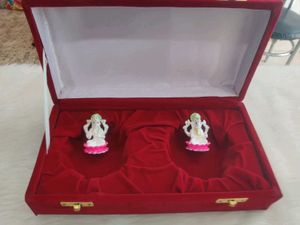 pure silver 99%Lakshmi Ganesh Idol Set