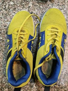 Campus Yellow Running Shoes UK -5