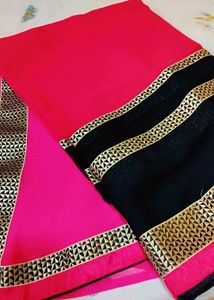 Party Wear Saree With Heavy Blouse