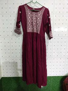 Aline Wine Colour Nice Women Kurta