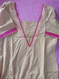 Mustard Kurta With Bottom