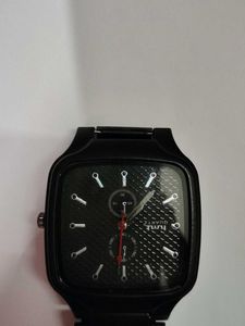 Sleek Black Wrist Watch