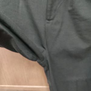 Black High-waist Pleated Trousers For Women | 32