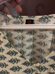 Printed Jaipuri Full Sleeved Short Kurti XXL