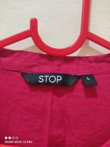 STOP Cotton Kurta, Fuschia Color