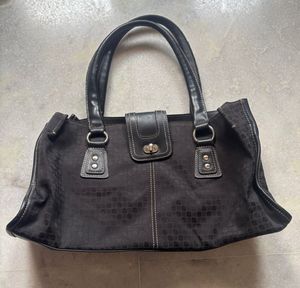 Classic Black Patterned Handbag