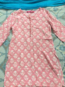Pink Floral Print Tunic Top