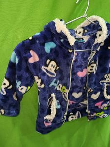 Cute Kids Fuzzy Zip-Up