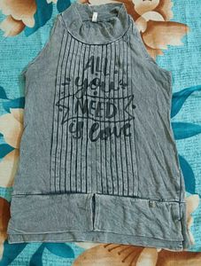 Gray Graphic Tank Top