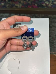 2 Pairs Of Silver Anti Tarnish Jhumkas