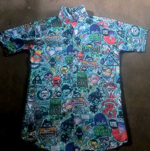 Graphic Print Short Sleeve Shirt