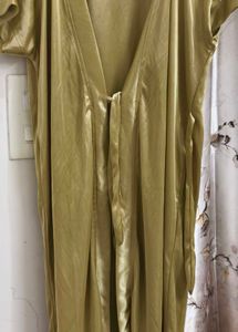 Silky Gold Robe & Nighty
