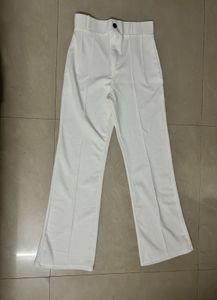 White straight Leg Trousers