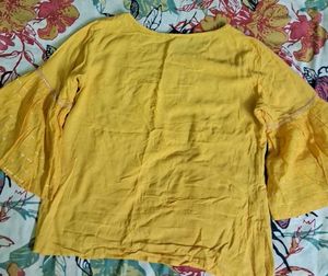 Yellow Embellished Blouse