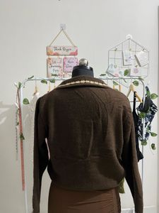 Brown Knit Cardigan