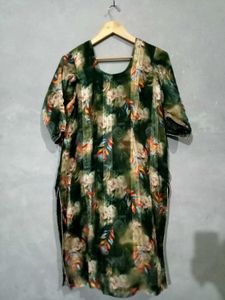 Green Printed Suit