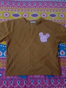 Brown T-shirt with Melting Mouse