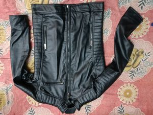 Leather Look Jacket Only One Time Wear