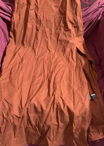 LINEN BLEND MIDI DRESS