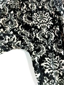 Black &amp; White Velvet Pants (Women)