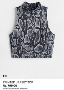 Snakeskin Print Sleeveless Top