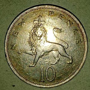 1969 British Ten New Pence Coin