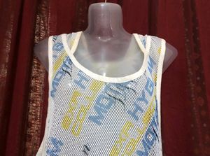 EXR white Net Mini Dress
