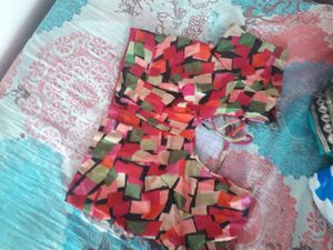 Blouse Dark Pink With Malti Color
